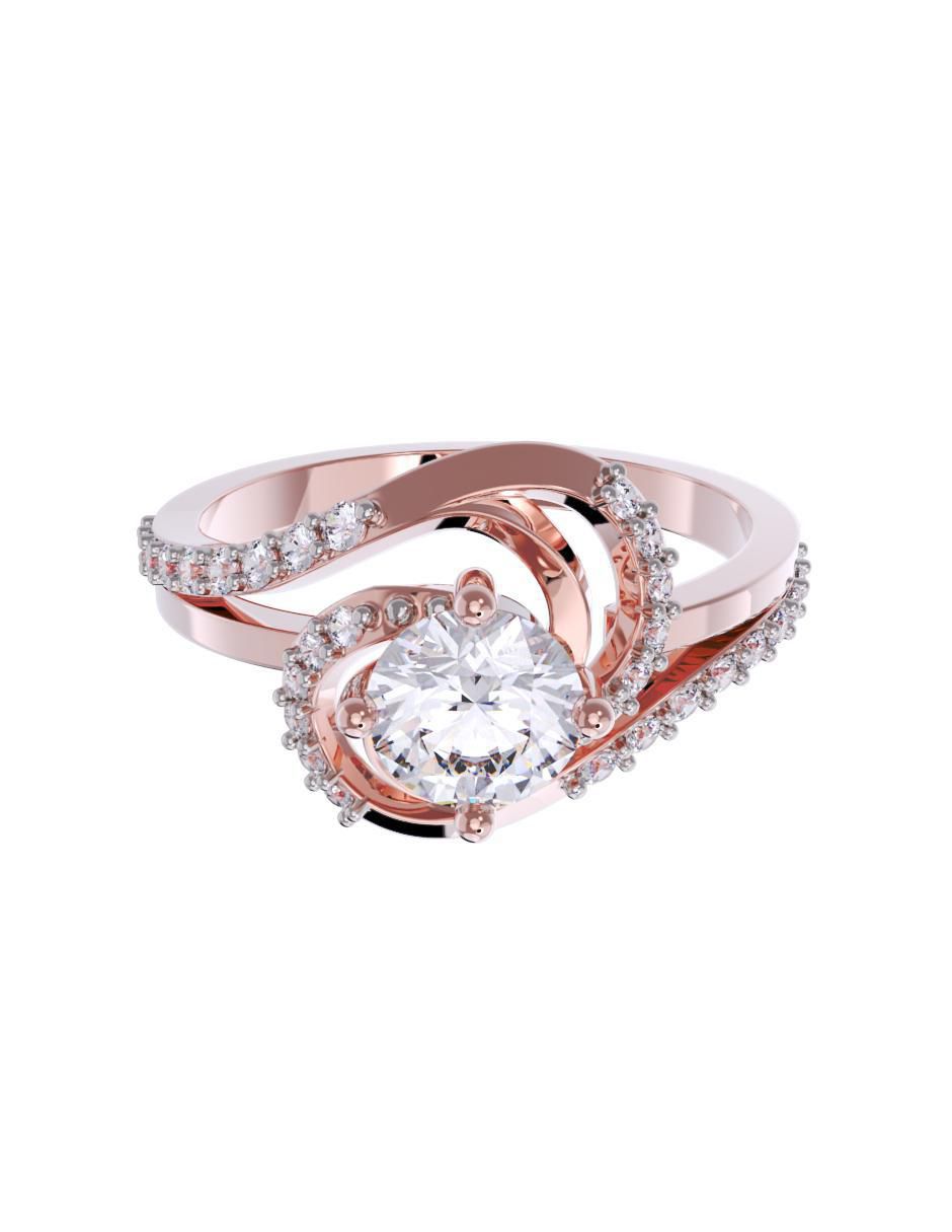 Anillo de compromiso de oro 14 k Anillo de compromiso de oro 14 k