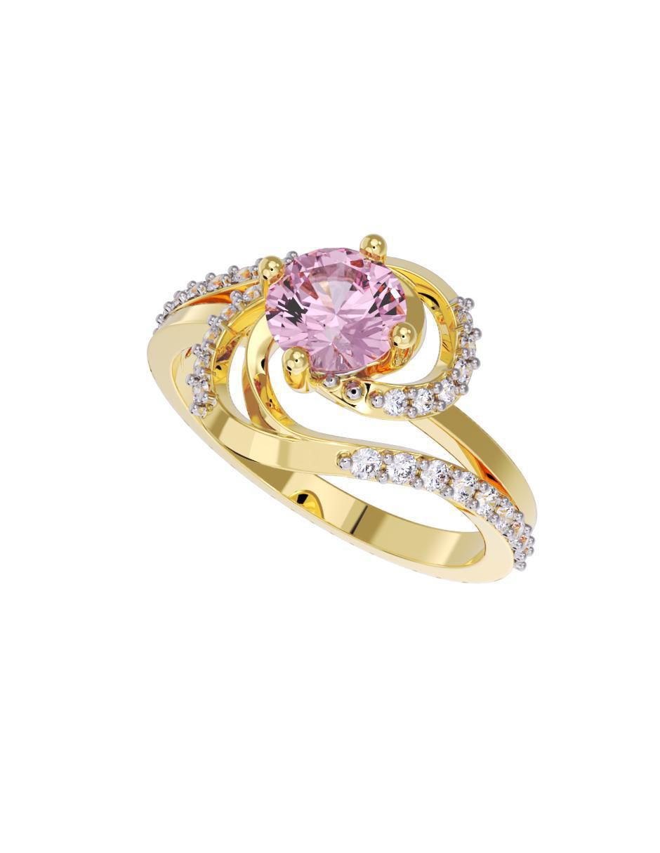 Anillo de compromiso "de" oro 14 k fonelli no aplica zirconia