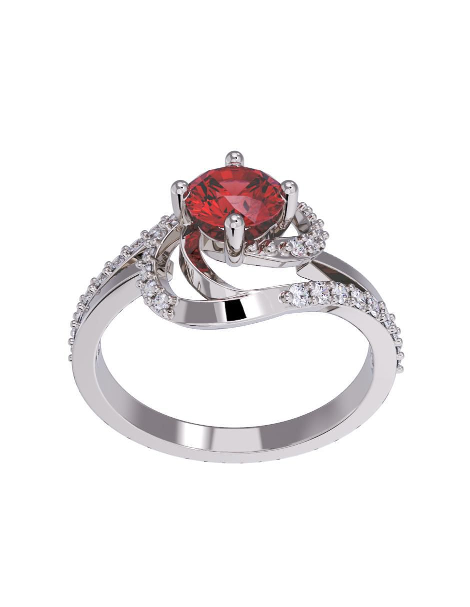 Anillo de compromiso de oro 14 k 2