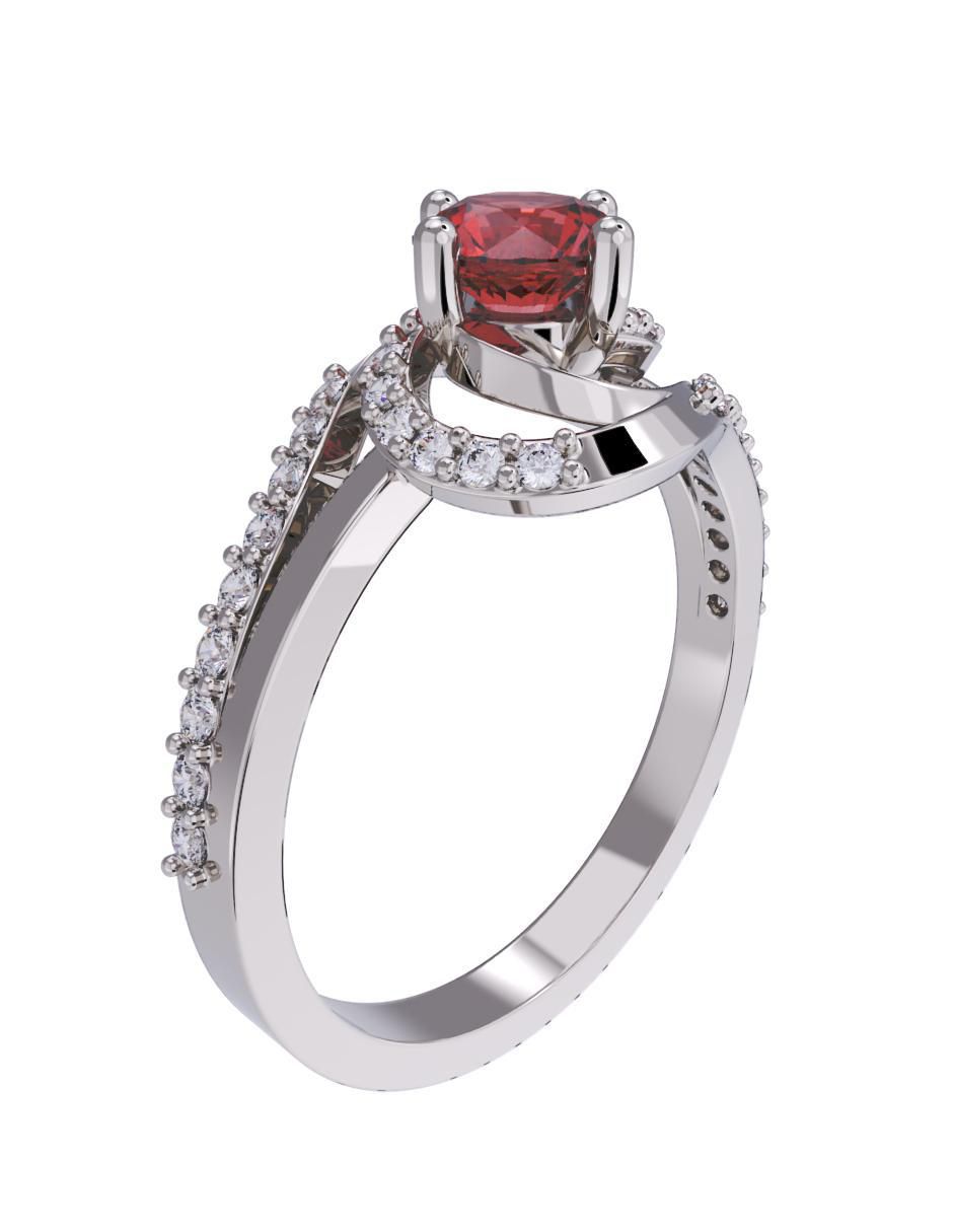 Anillo de compromiso de oro 14 k 3