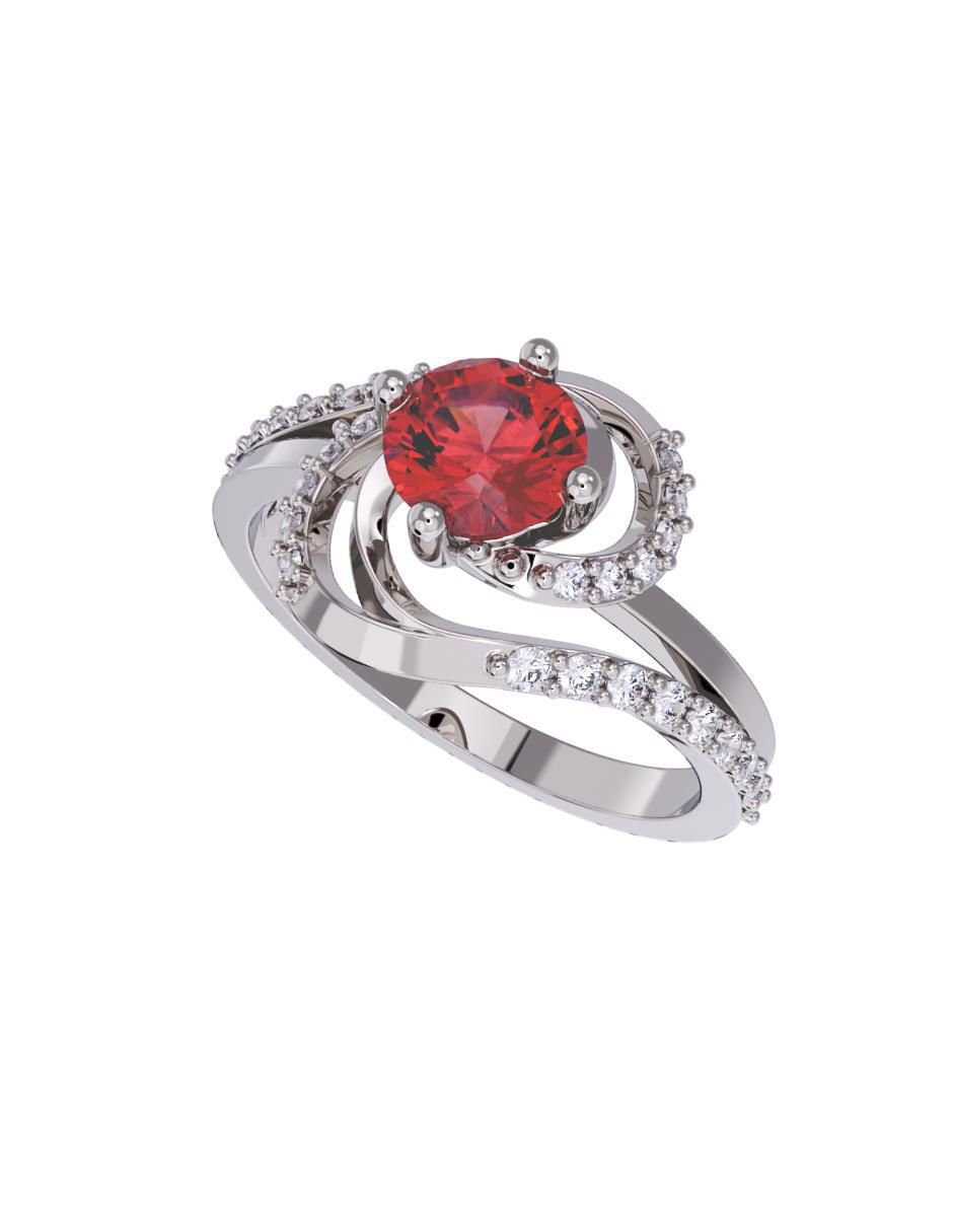 Anillo de compromiso de oro 14 k 4