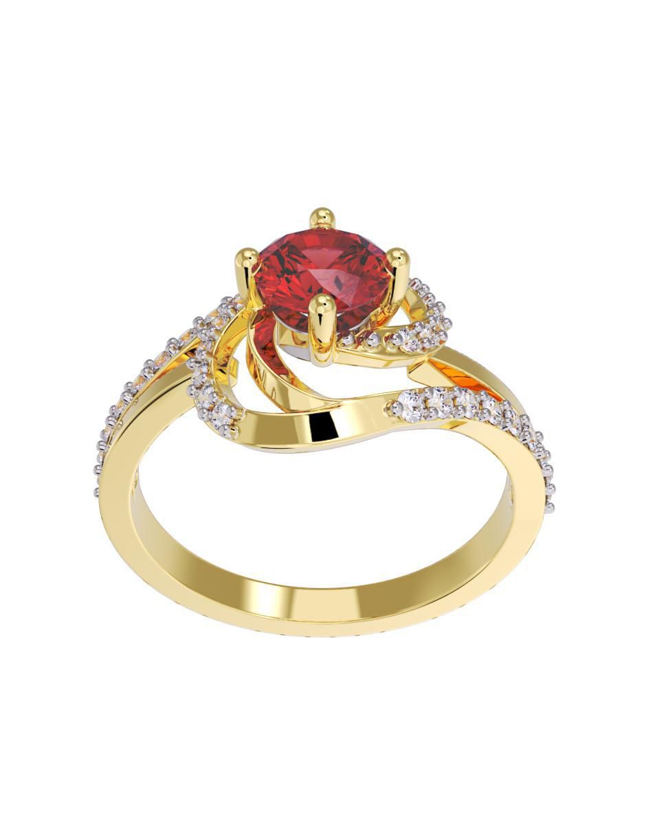 Anillo de compromiso "de" oro 14 k fonelli no aplica zirconia
