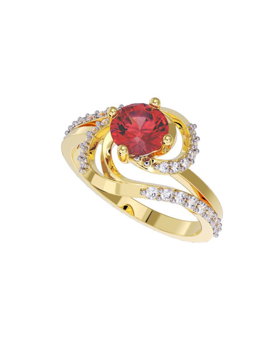 Anillo de compromiso "de" oro 14 k fonelli no aplica zirconia