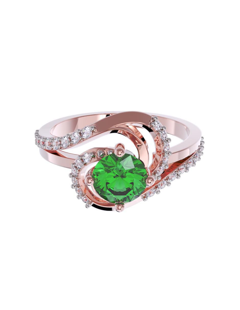Anillo de compromiso de oro 14 k