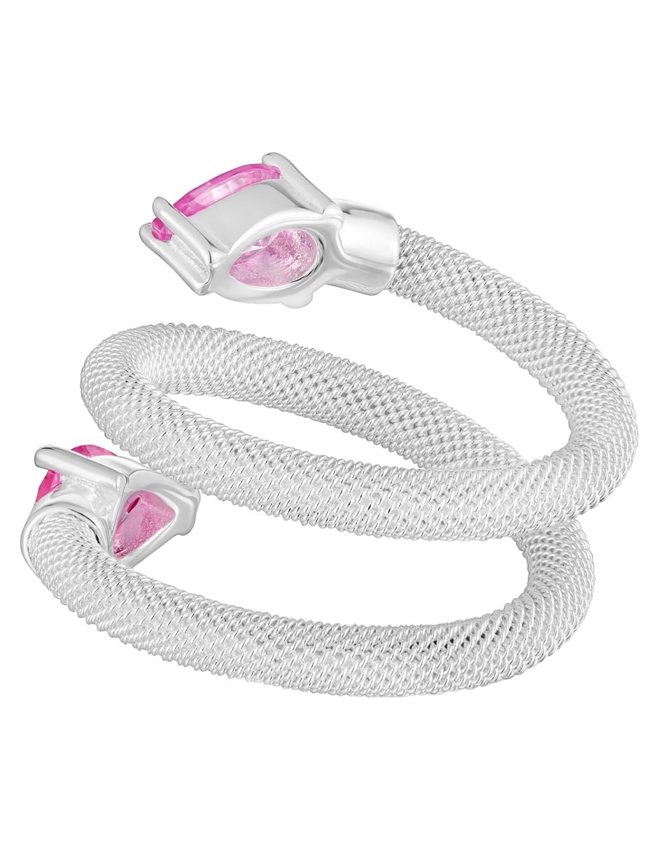 Anillo Mesh LGG P 925 de plata rubí y zafiro brillante 3