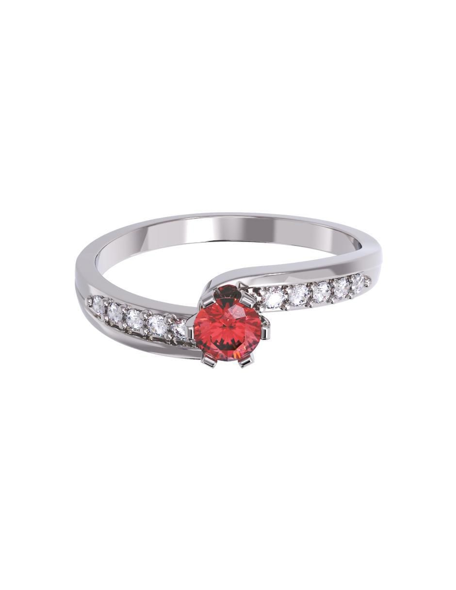 Anillo de compromiso de oro 14 k 1