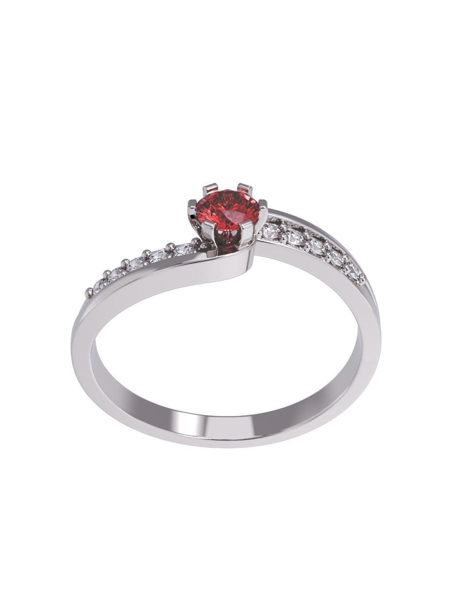 Anillo de compromiso de oro 14 k 2