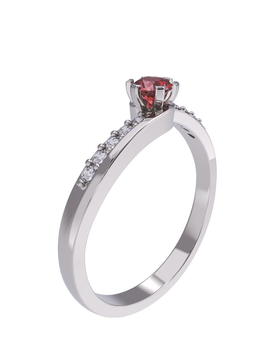Anillo de compromiso de oro 14 k 3