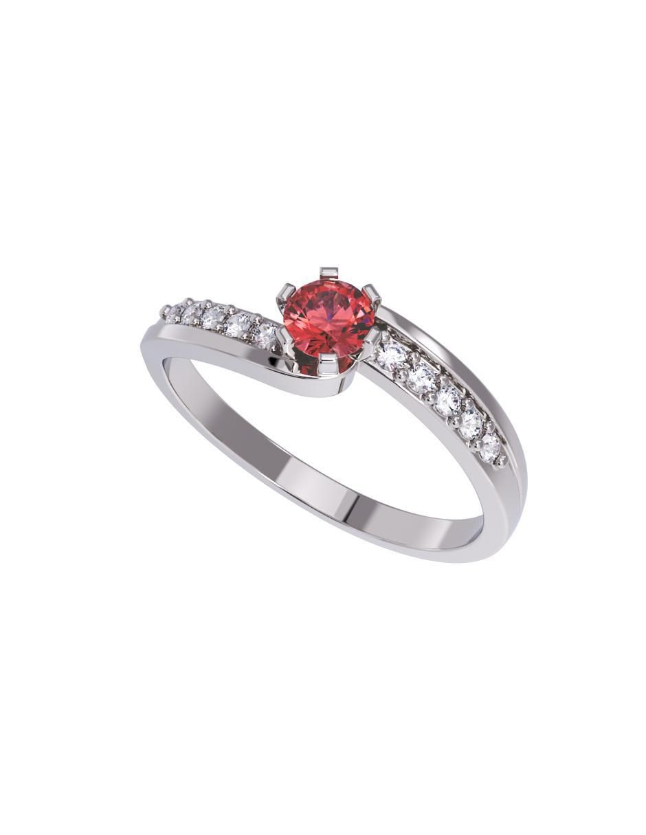 Anillo de compromiso de oro 14 k 4