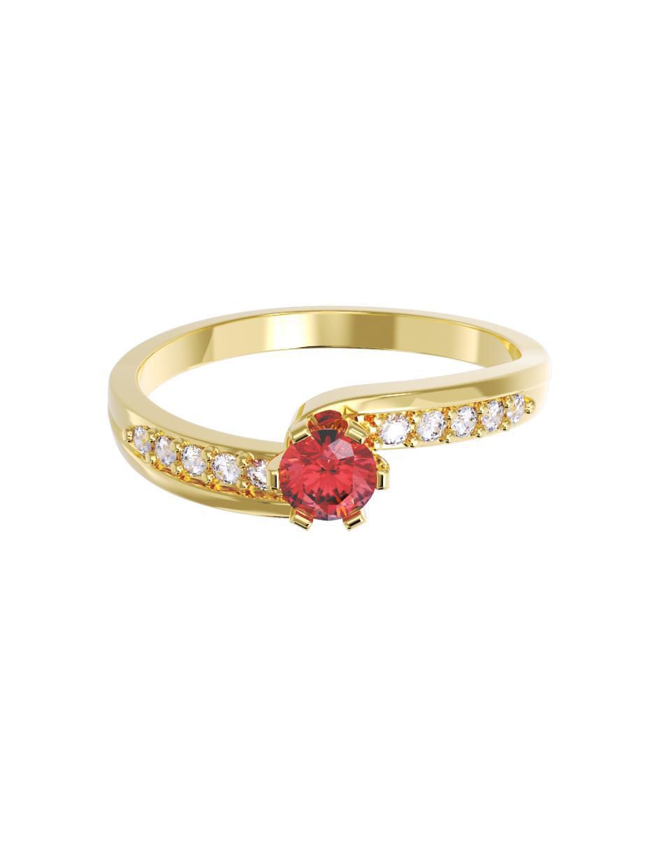 Anillo de compromiso de oro 14 k