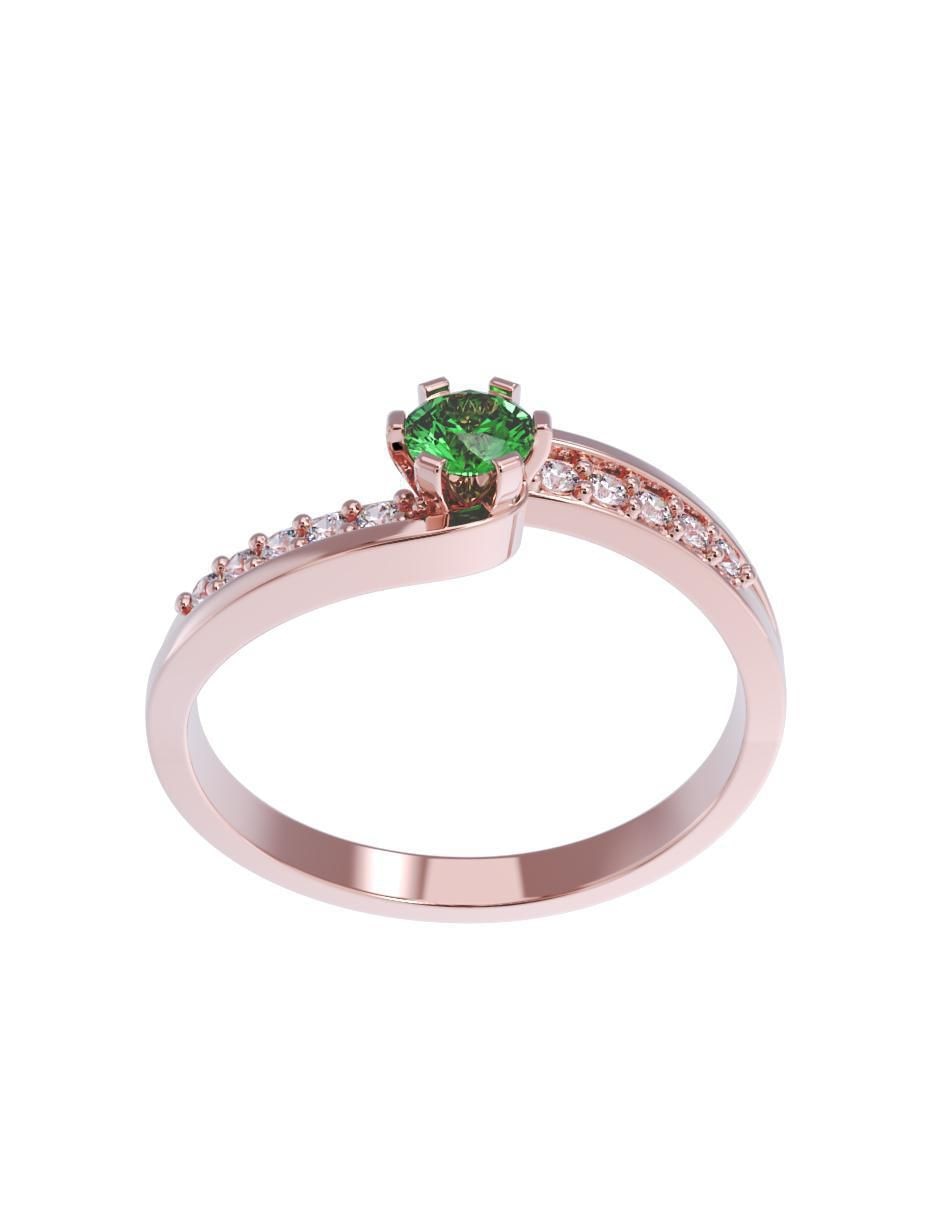 Anillo de compromiso de oro 14 k 2