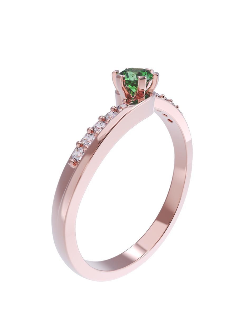 Anillo de compromiso de oro 14 k 3
