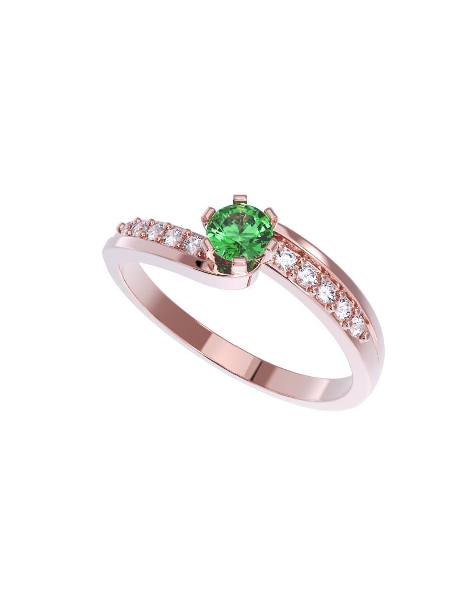 Anillo de compromiso de oro 14 k 4
