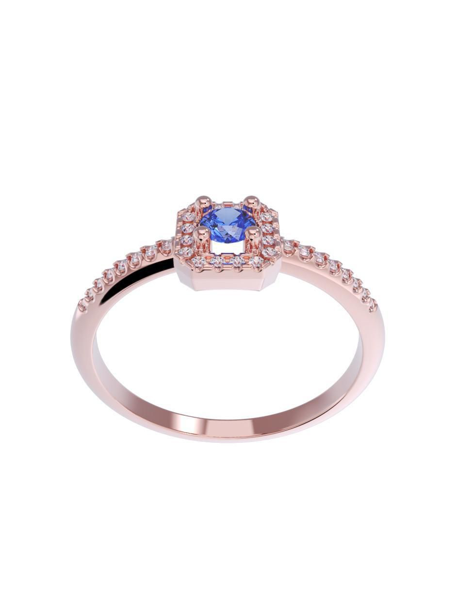 Anillo de compromiso de oro 14 k 2