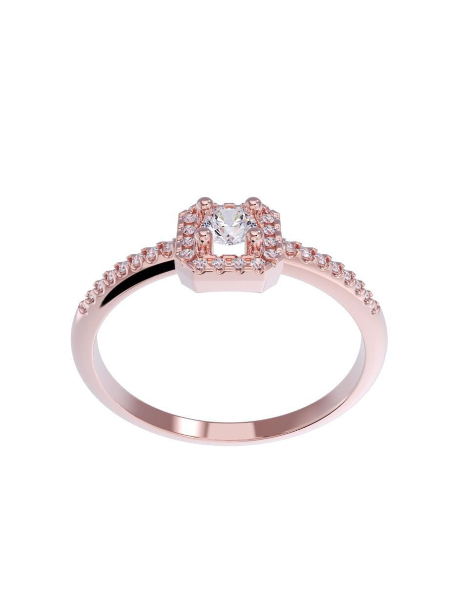 Anillo de compromiso de oro 14 k 2