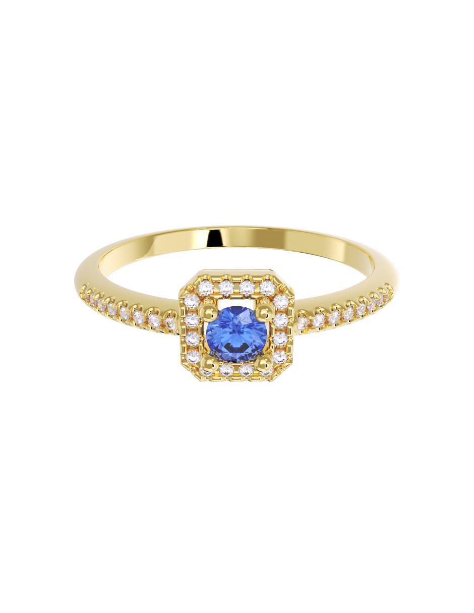 Anillo de compromiso de oro 14 k