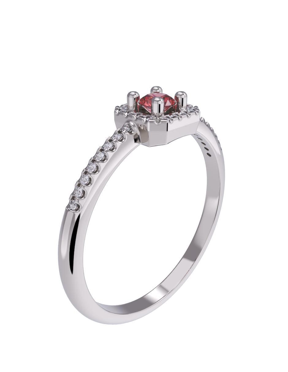 Anillo de compromiso de oro 14 k 3