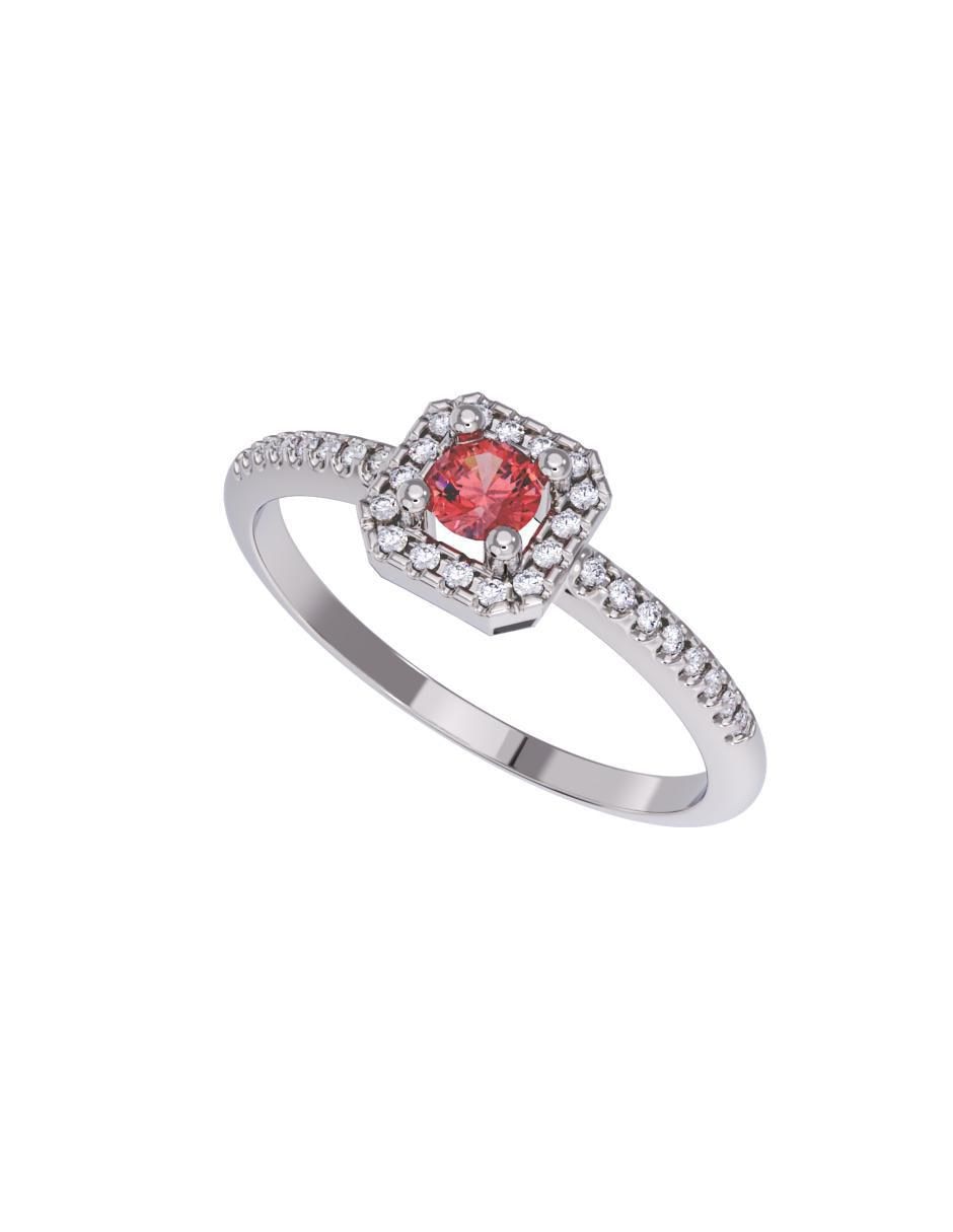 Anillo de compromiso de oro 14 k 4