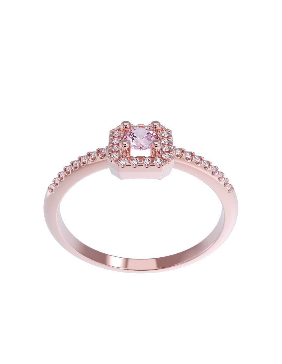 Anillo de compromiso de oro 14 k 2