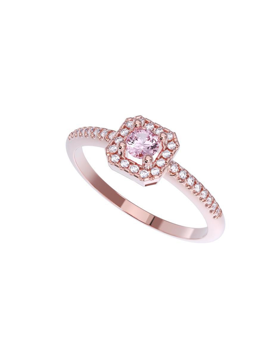 Anillo de compromiso de oro 14 k 4