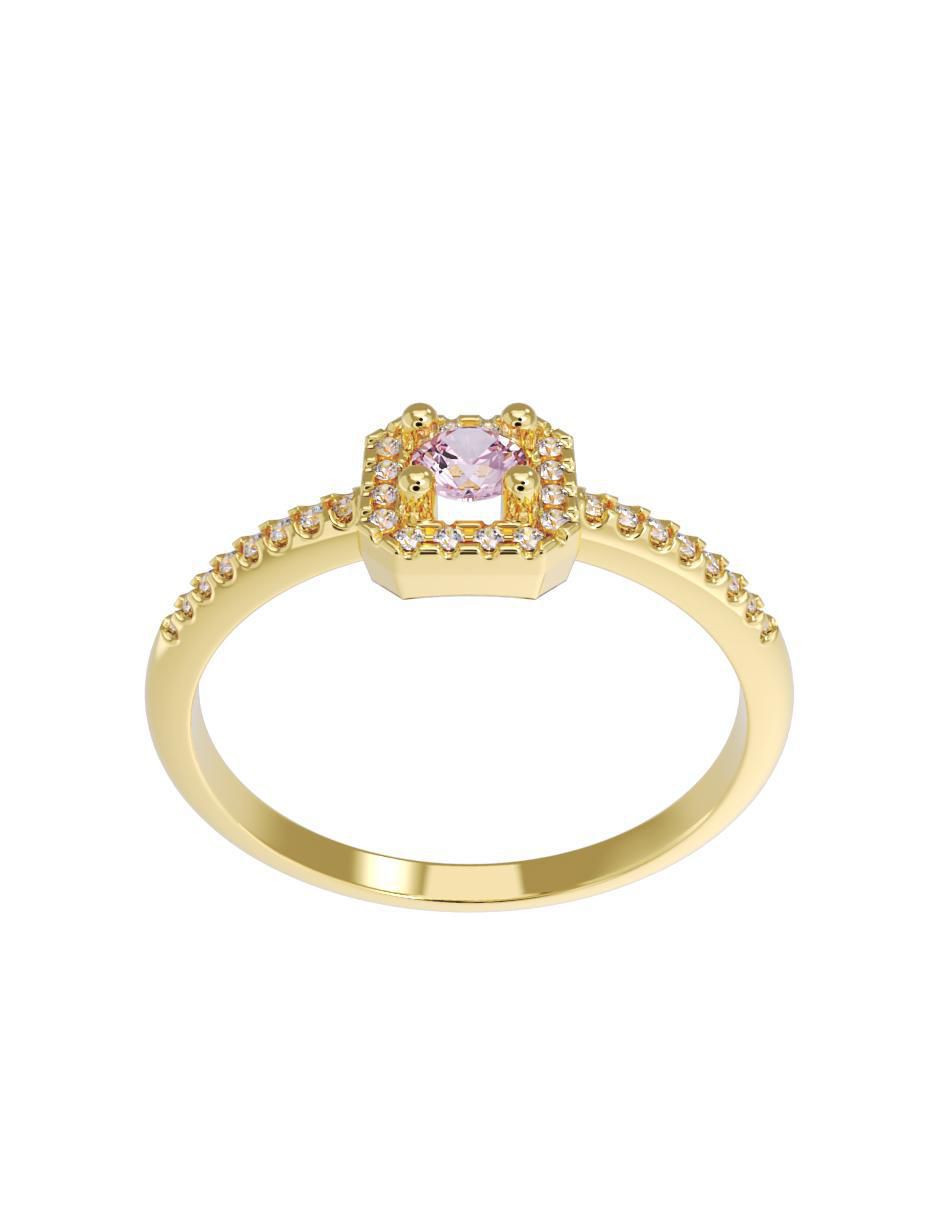 Anillo de compromiso de oro 14 k 2