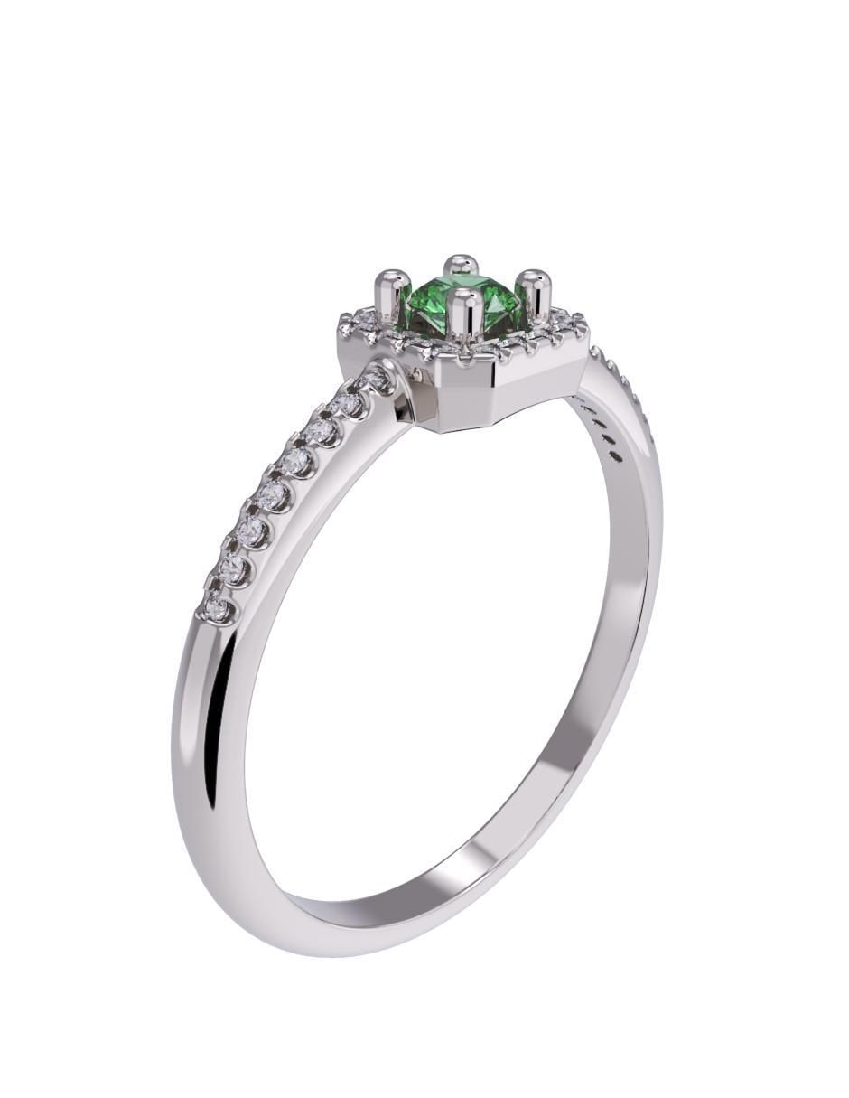 Anillo de compromiso de oro 14 k 3