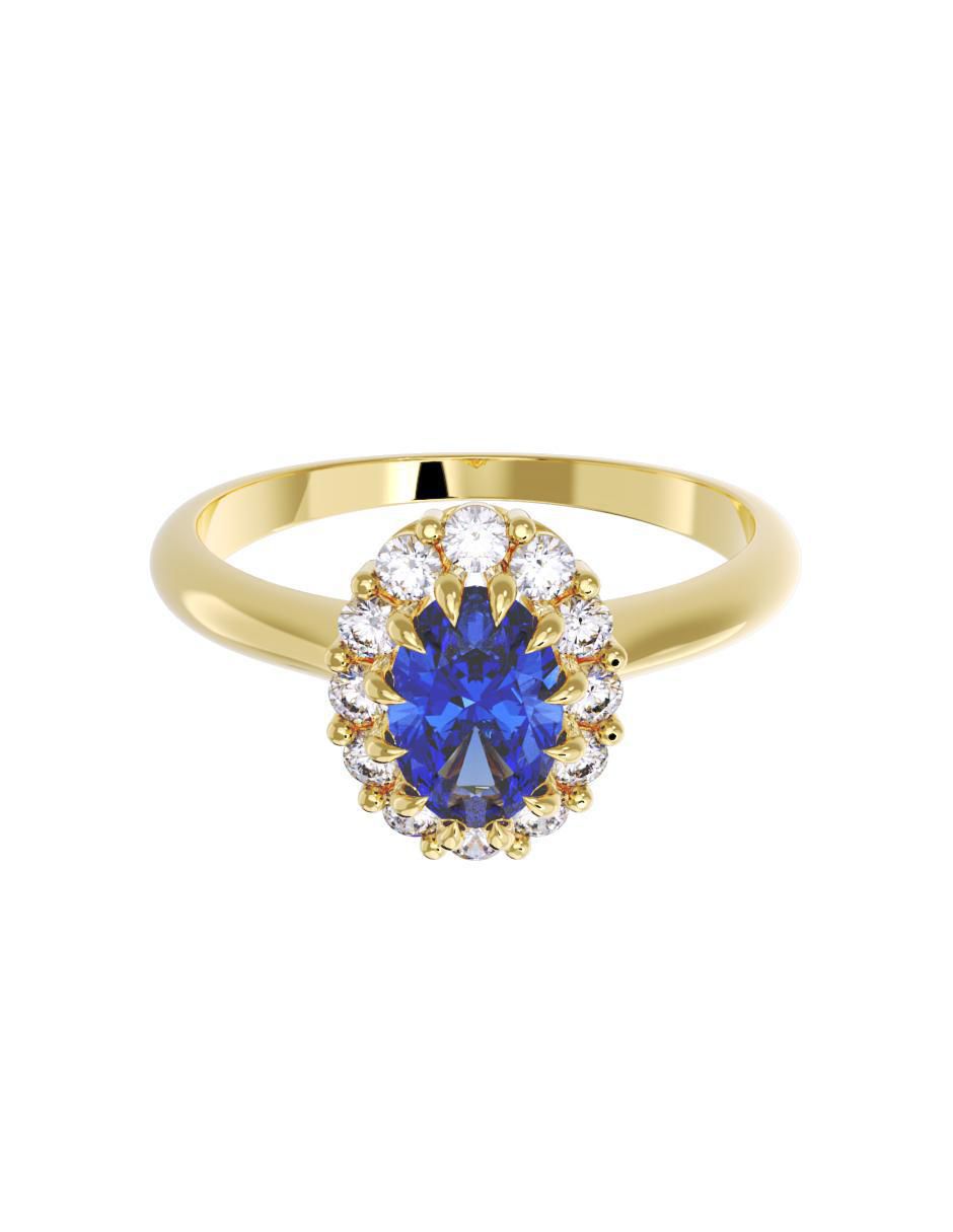 Anillo de compromiso de oro 14 k