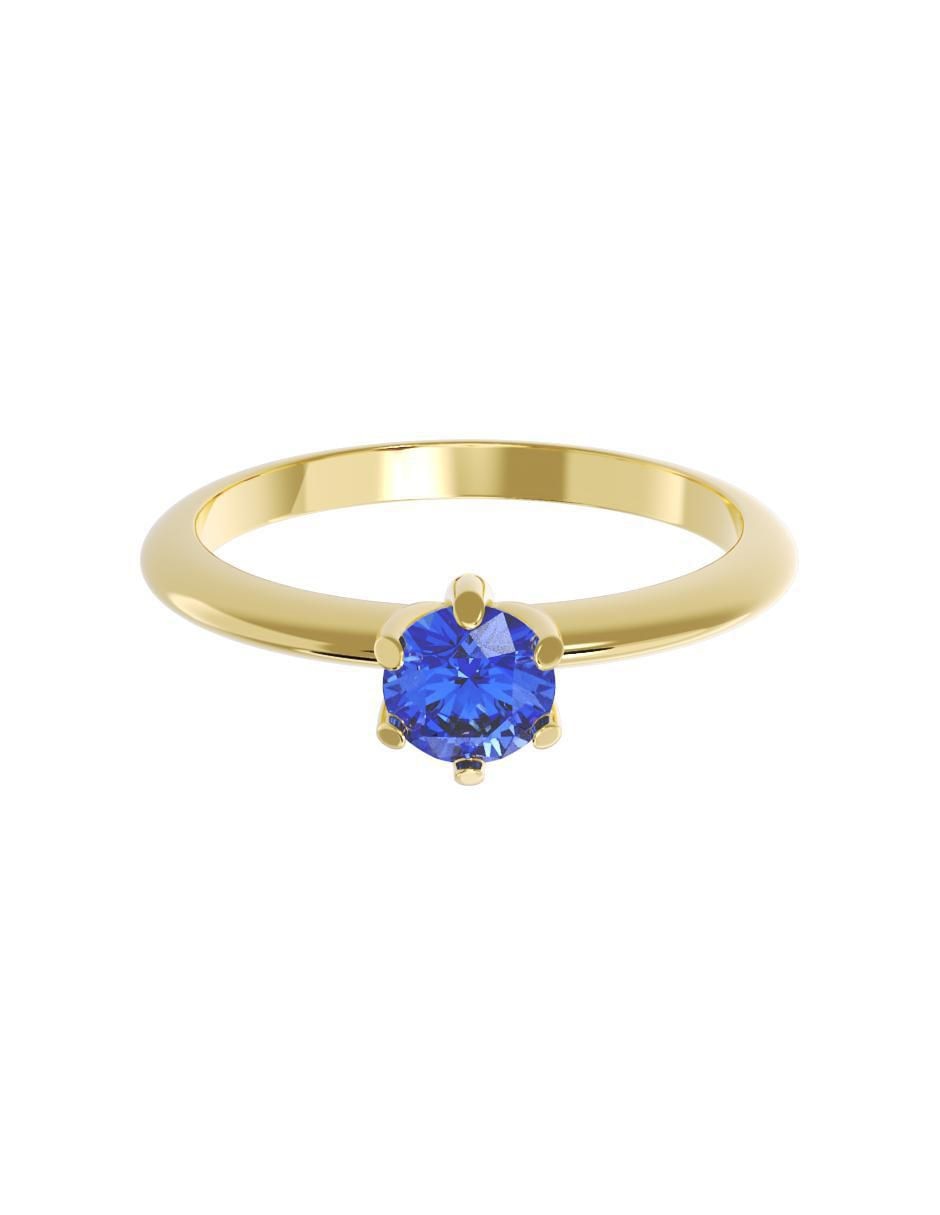 Anillo de compromiso de oro 14 k