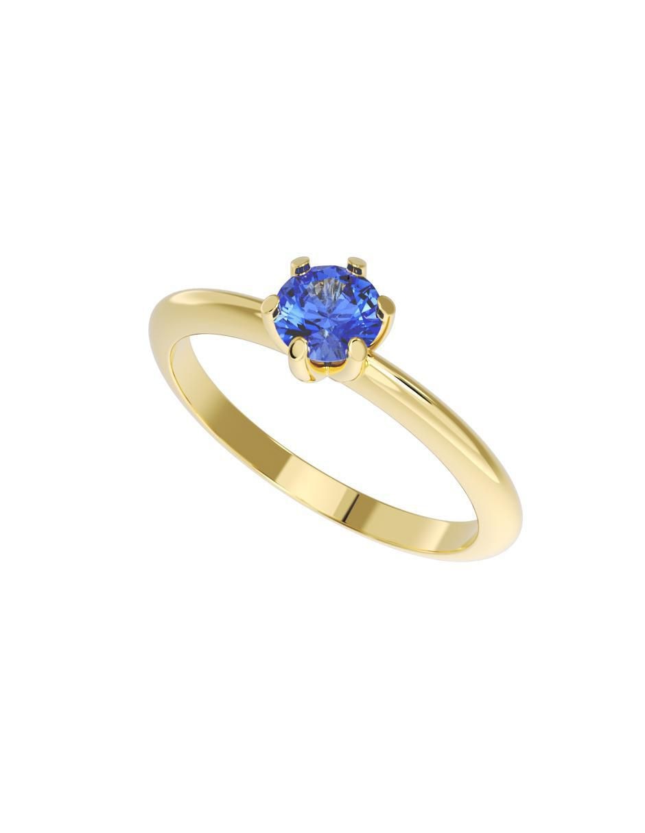 Anillo de compromiso de oro 14 k 4