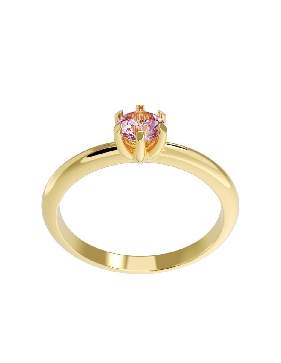 Anillo de compromiso "de" oro 14 k fonelli sin familia zirconia