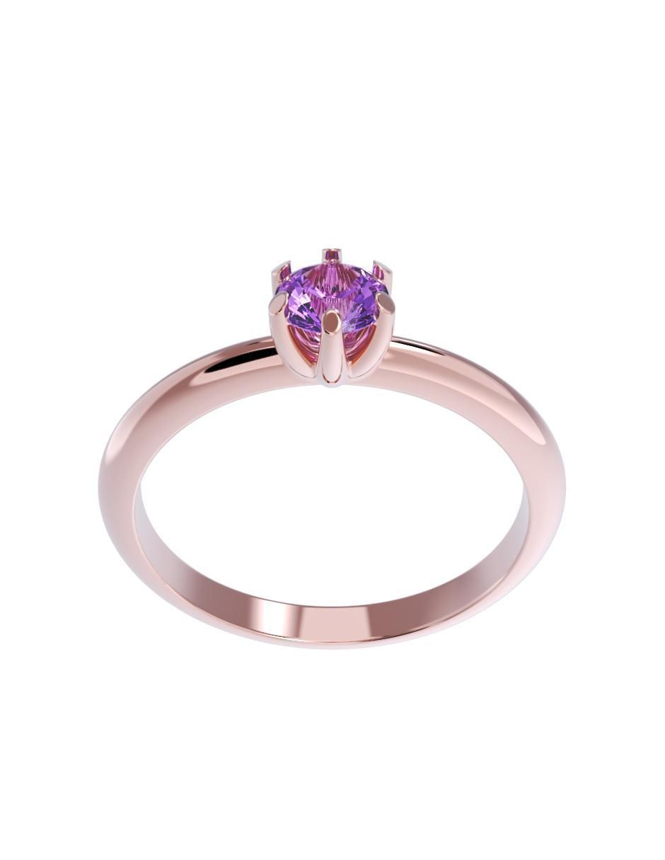 Anillo de compromiso de oro 14 k 2