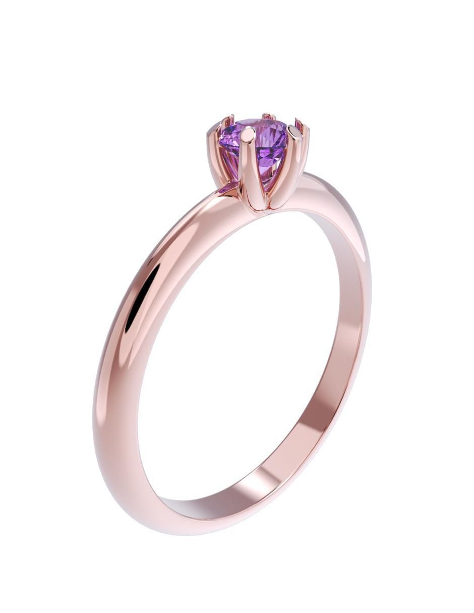 Anillo de compromiso de oro 14 k 3