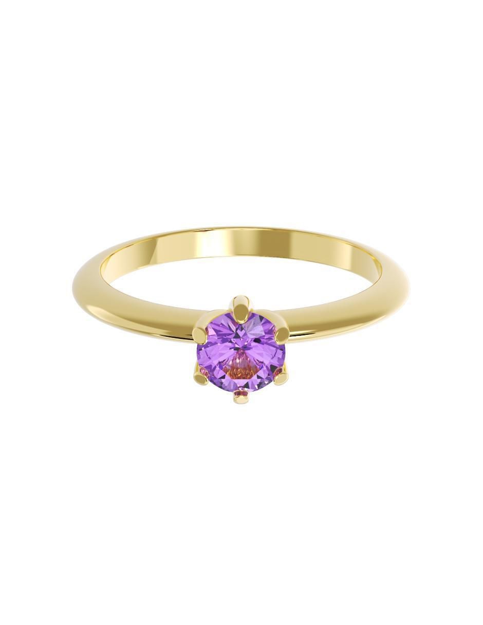 Anillo de compromiso de oro 14 k