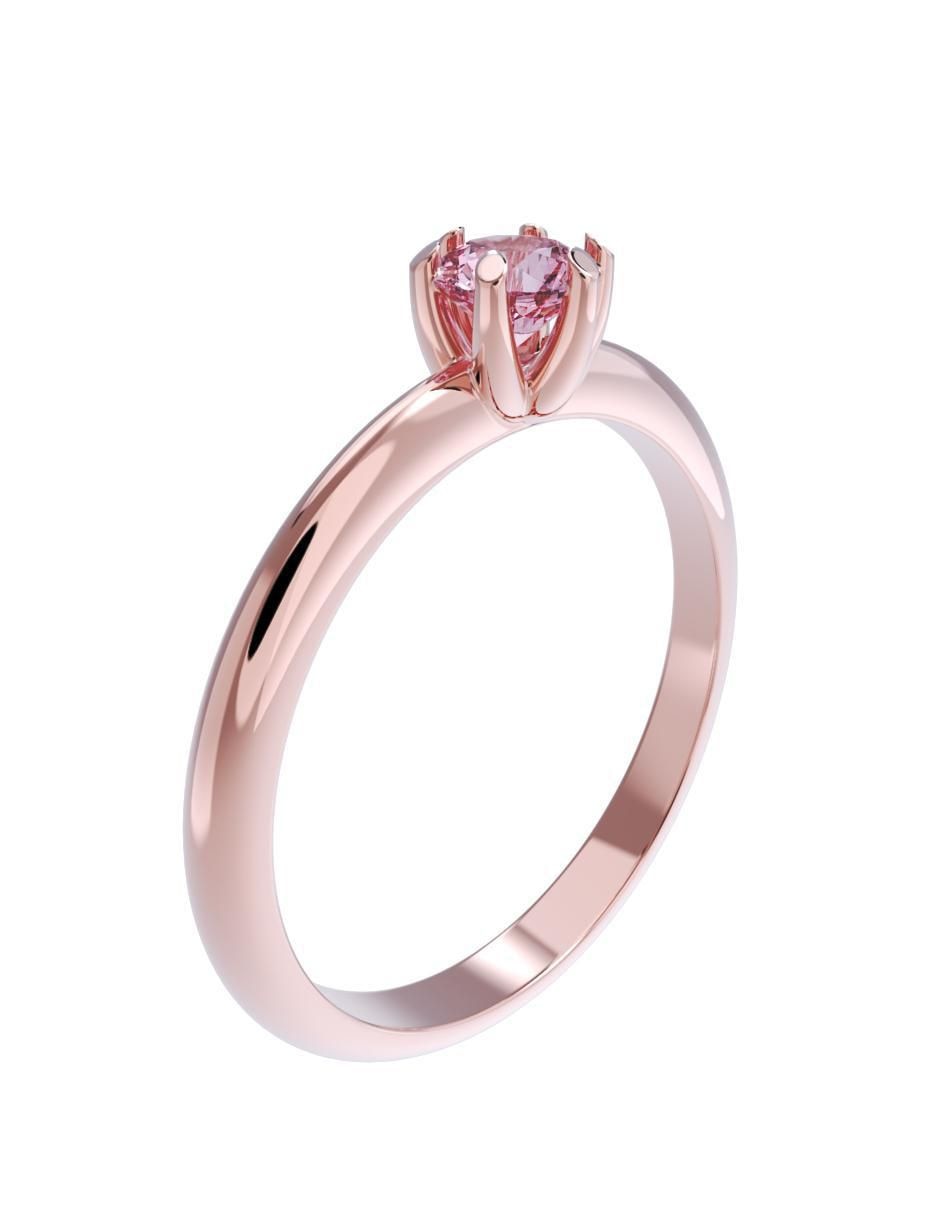 Anillo de compromiso de oro 14 k 3