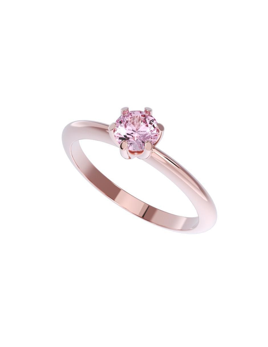 Anillo de compromiso de oro 14 k 4