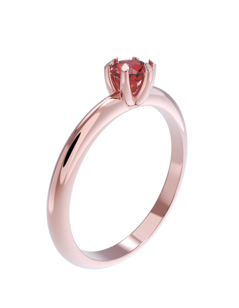 Anillo de compromiso de oro 14 k 3