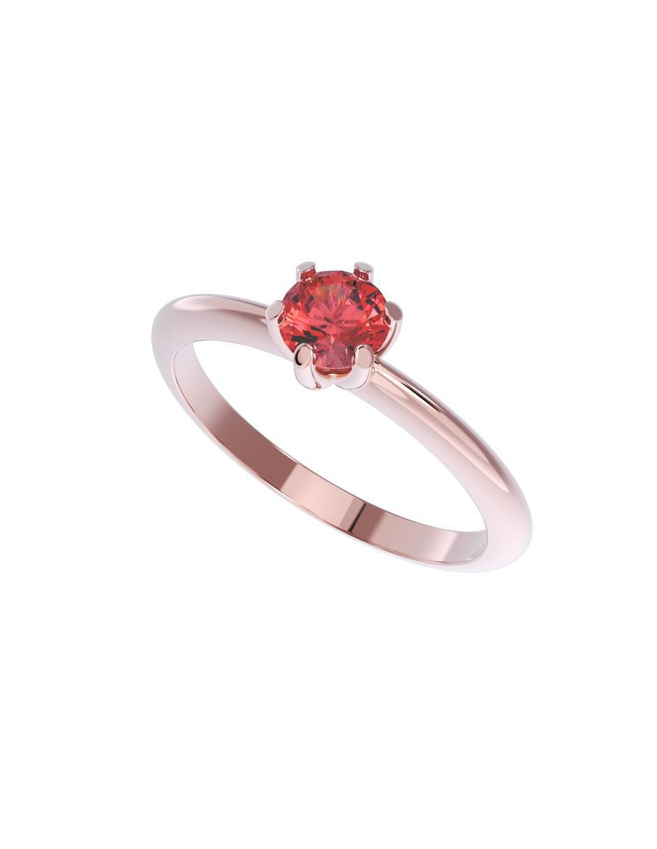 Anillo de compromiso de oro 14 k 4