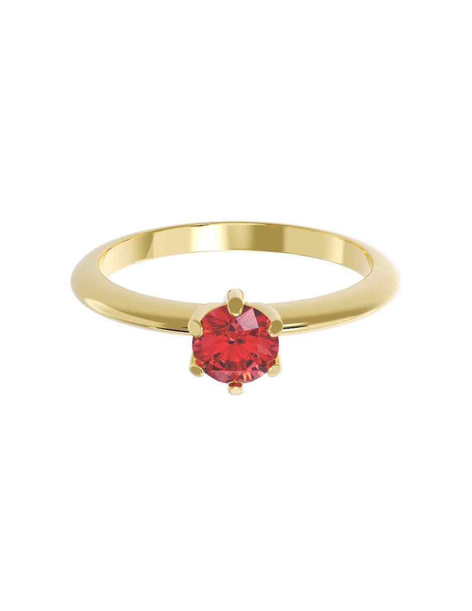 Anillo de compromiso de oro 14 k