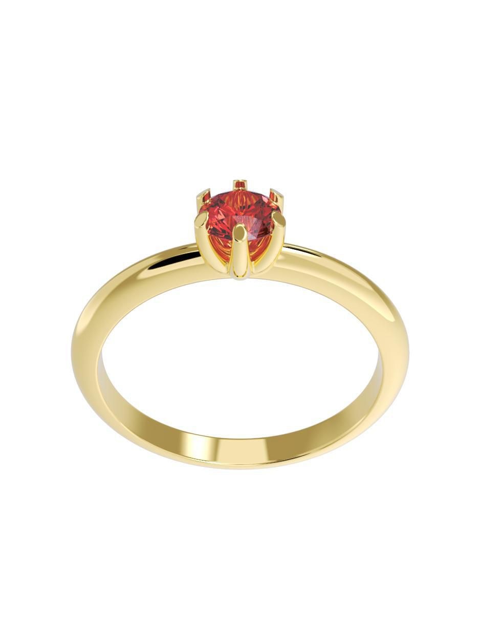 Anillo de compromiso "de" oro 14 k fonelli sin familia zirconia