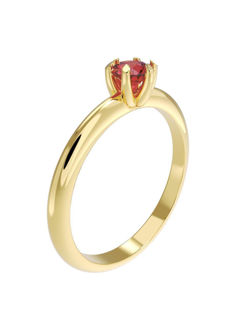 Anillo de compromiso "de" oro 14 k fonelli sin familia zirconia