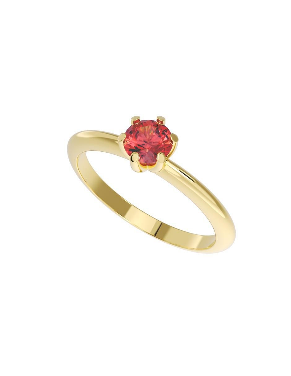 Anillo de compromiso "de" oro 14 k fonelli sin familia zirconia