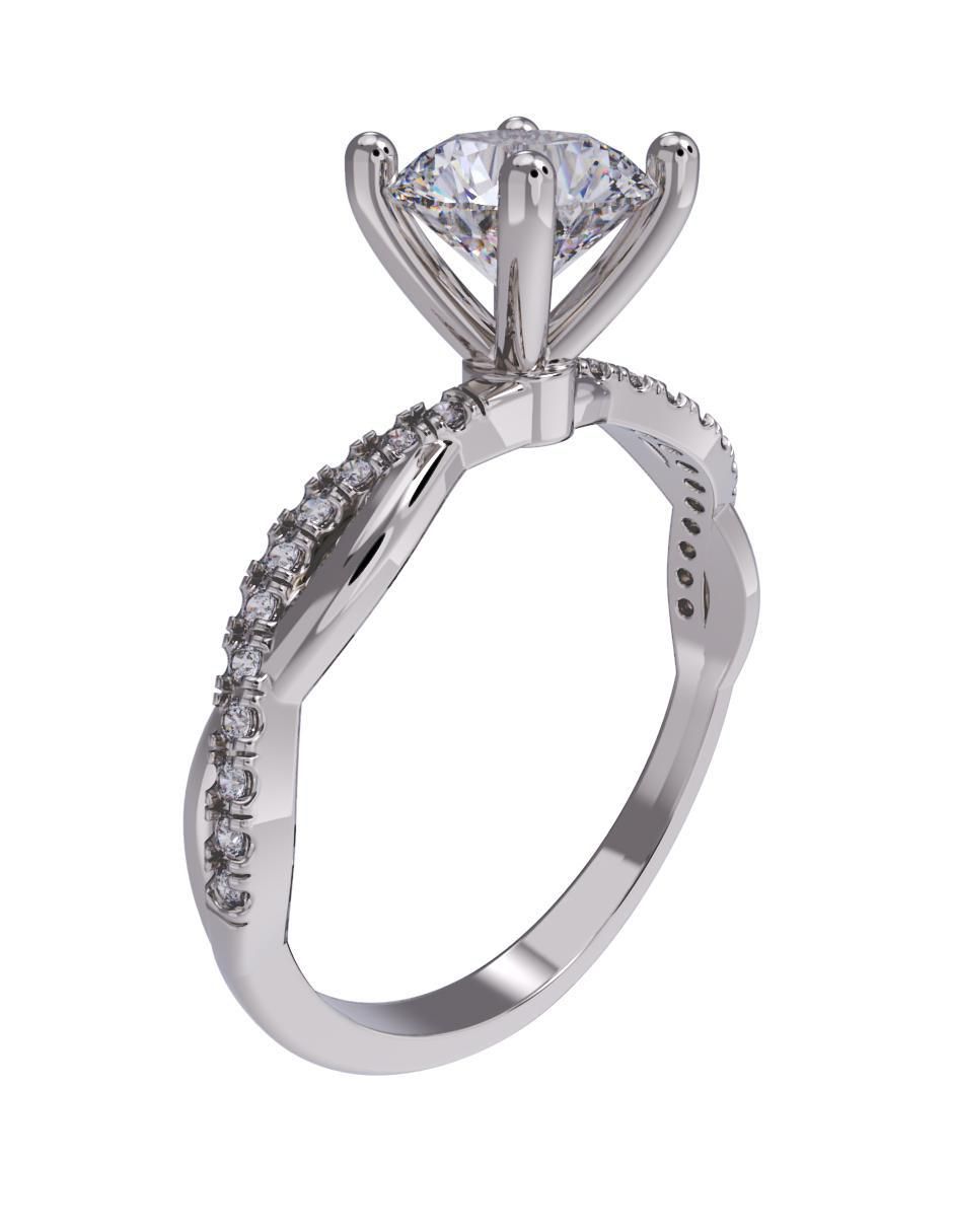 Anillo de compromiso de oro 10 k 3