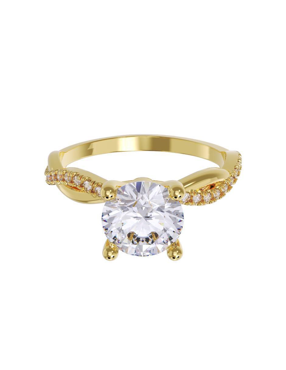 Anillo de compromiso de oro 10 k