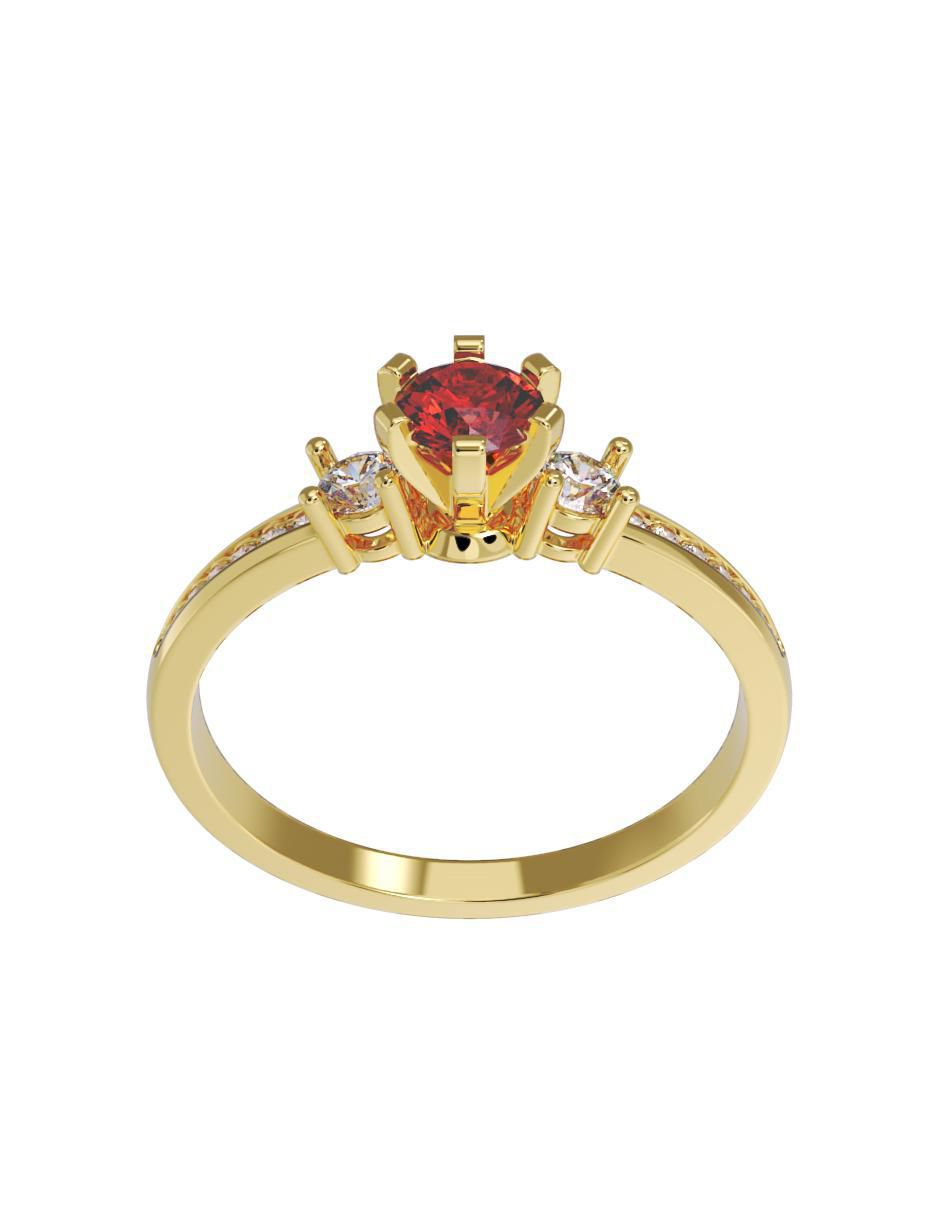 Anillo de compromiso "de" oro 10 k fonelli no aplica zirconia
