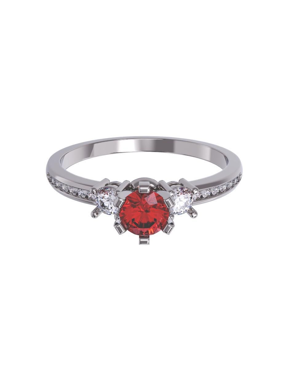 Anillo de compromiso de oro 10 k