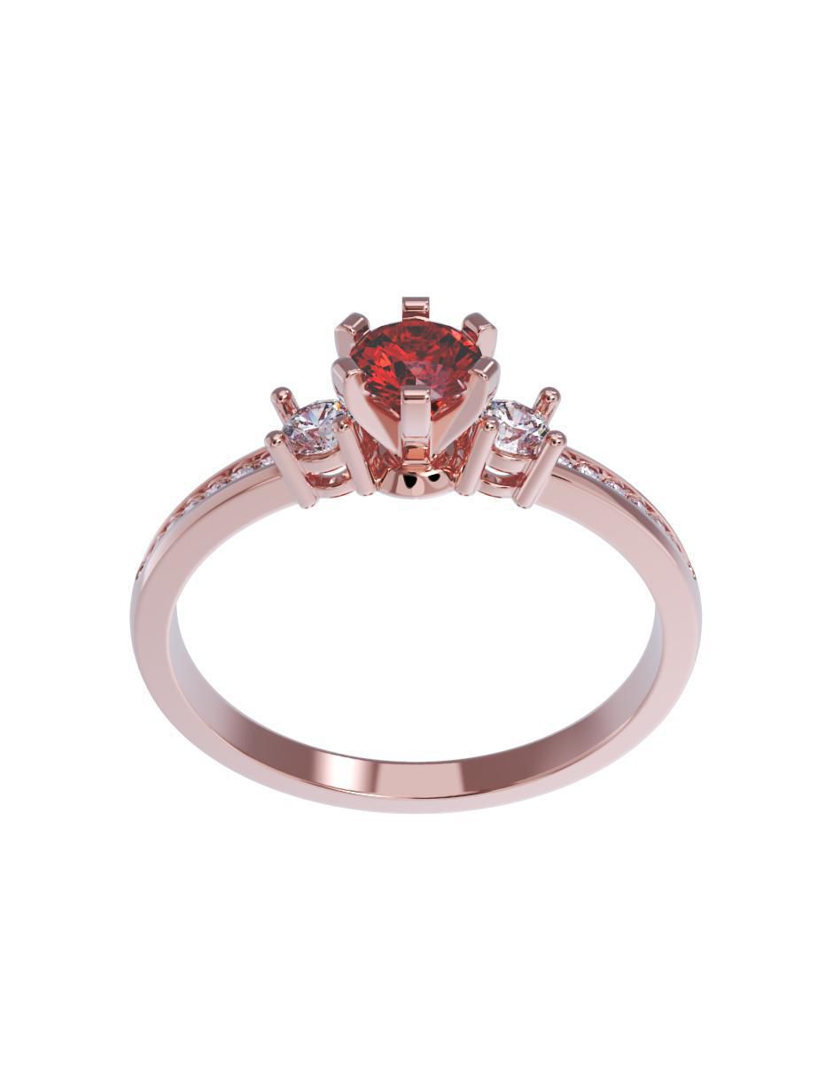 Anillo de compromiso de oro 10 k 2