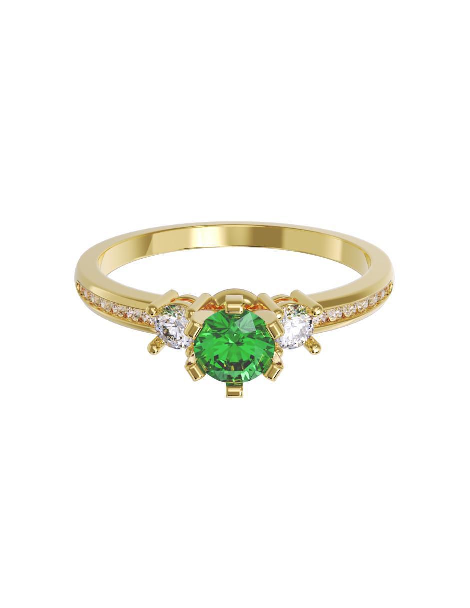 Anillo de compromiso de oro 10 k