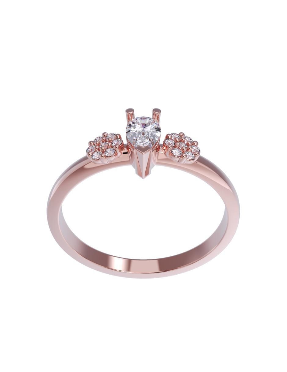 Anillo de compromiso de oro 10 k 2