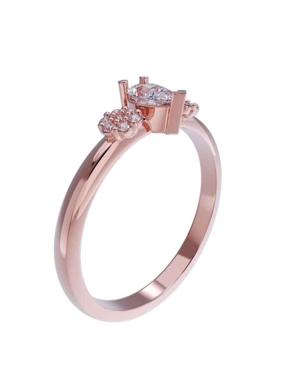 Anillo de compromiso de oro 10 k 3