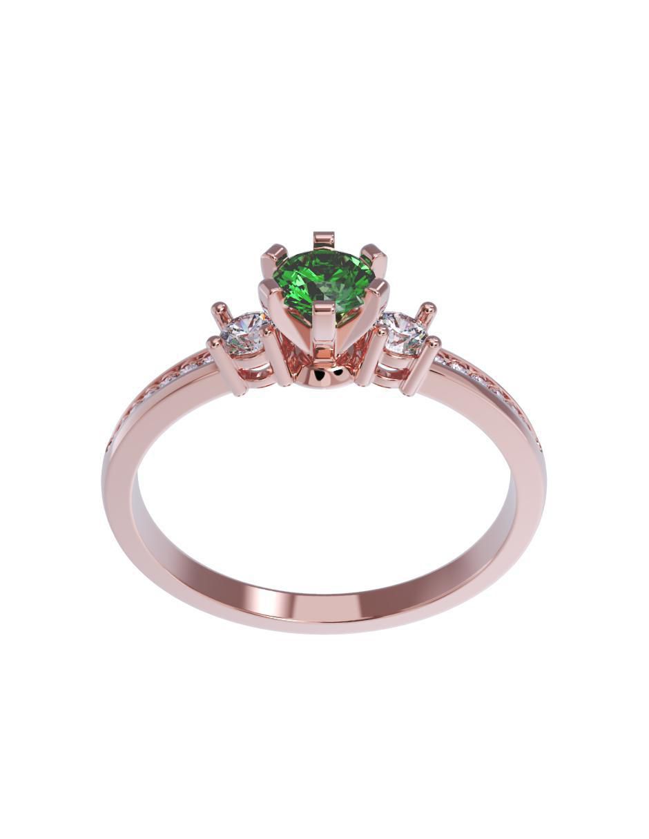 Anillo de compromiso de oro 10 k 2